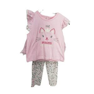 DDG Darlings 2 Piece 24 month pink kitty cat outfit set The Princess has arrived